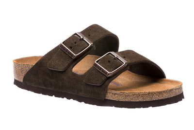 Birkenstock Arizona in Mocha Suede - side view