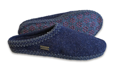 Haflinger AS Soft Sole in Navy - side view