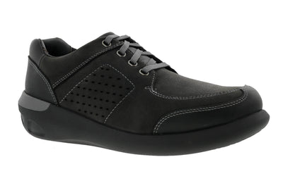 Drew Shoes Miles in Black Nubuck Leather - side view
