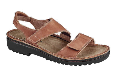 Naot Enid in Latte Brown Leather - side view