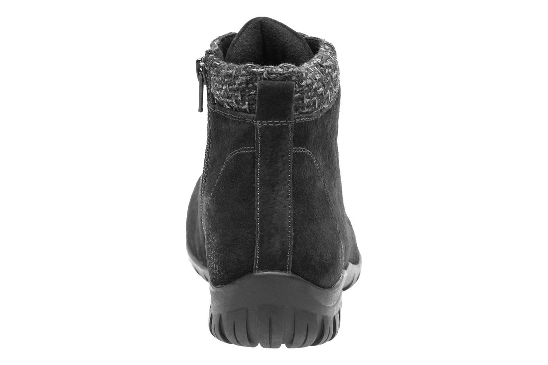 Propet Delaney Women's BRANDED BOOTS Black Suede Back View