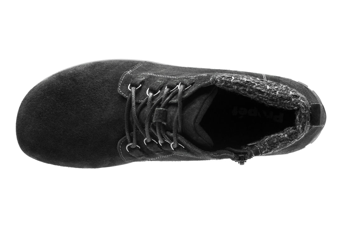 Propet Delaney Women's BRANDED BOOTS Black Suede Top View