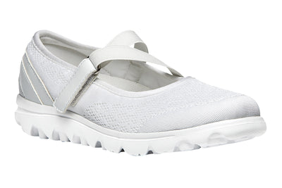 Propet Travelactiv Mary Jane Elite in White - side view