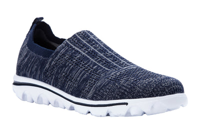 Propet Travelactiv Stretch in Navy - side view