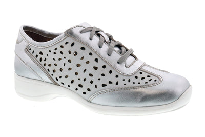 White-Silver Leather