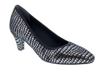 Silver Croc Leather